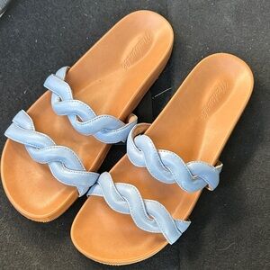 Madewell Leather Braided Strap Sandals